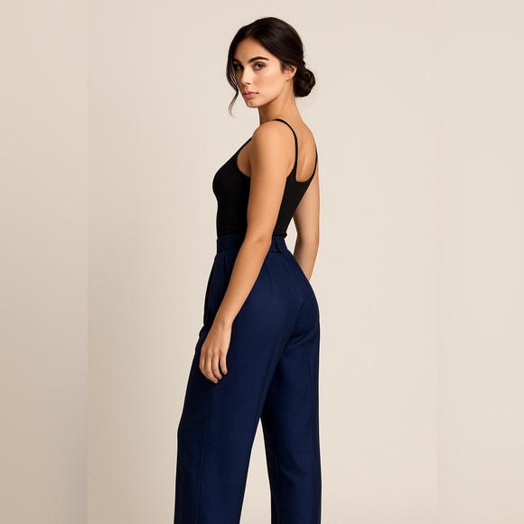 Rare 1970s Emilio Bravini Vintage 100% Silk tailored pants. - Picture 2 of 13